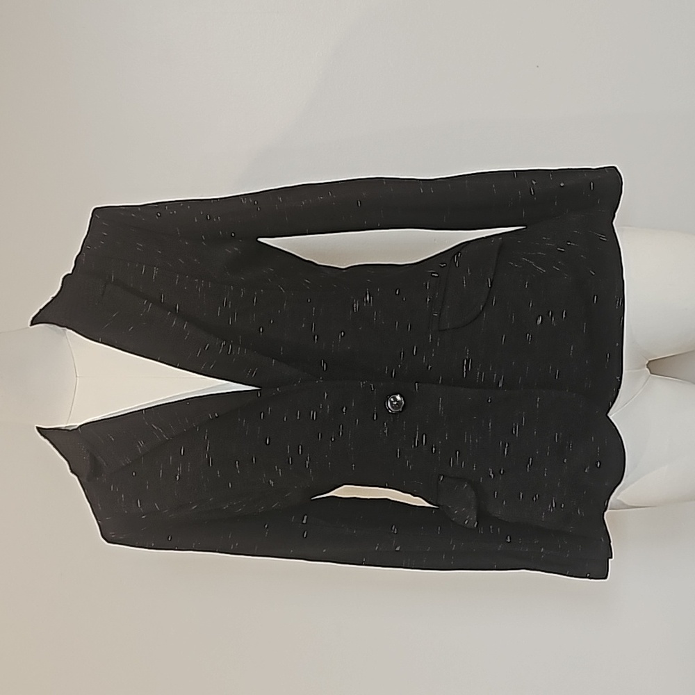 Three Dots fitted blazer with knit collar size xs